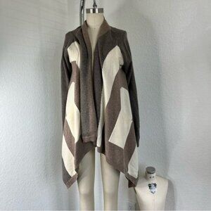 Quinn Cashmere Striped Cardigan Wrap